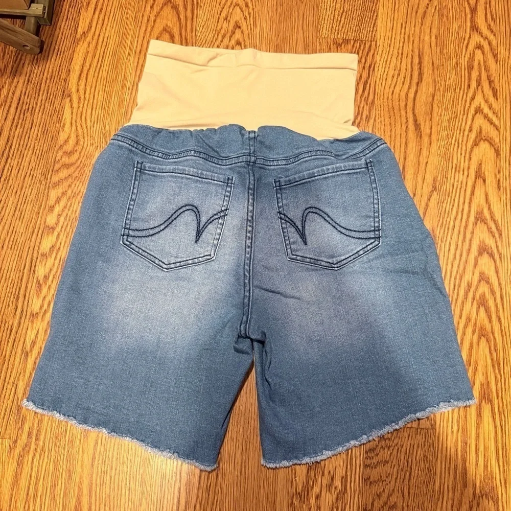 Indigo Blue High Waist Tan and Blue Shorts size M